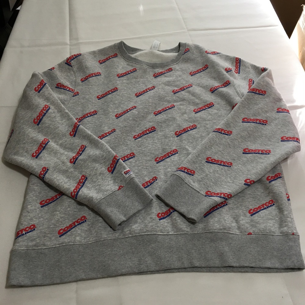 Kirkland Signature Costco Wholesale Crewneck Sweatshirt Men Large Womens XL AOP